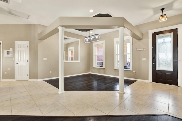 foyer featuring light hardwood / wood-style floors