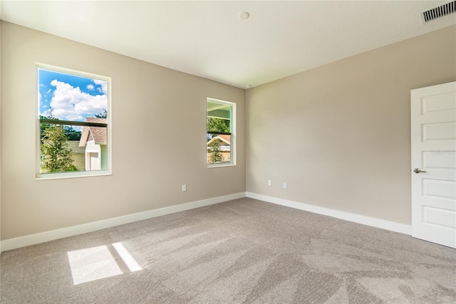 view of carpeted empty room