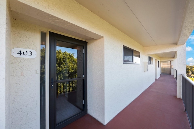 view of doorway to property