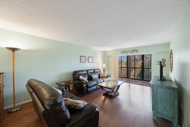 9433 Harbor Greens Way Unit 403, Seminole, FL 33776 - living area with wood finished floors and a textured ceiling
