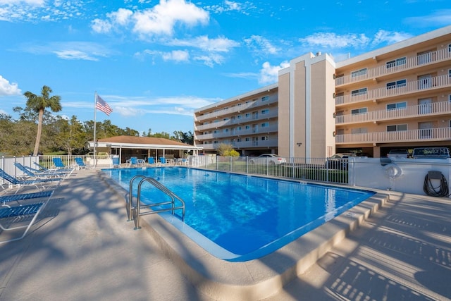 view of pool with a patio area