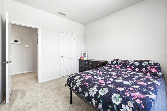 bedroom with carpet floors