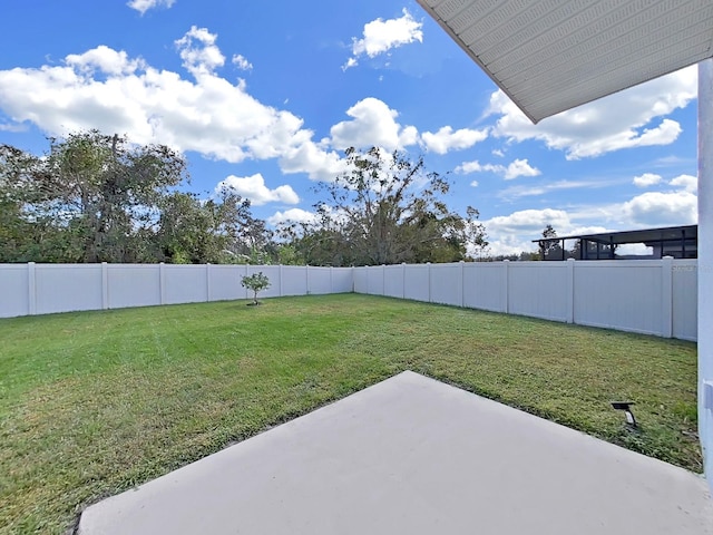 view of yard featuring a patio