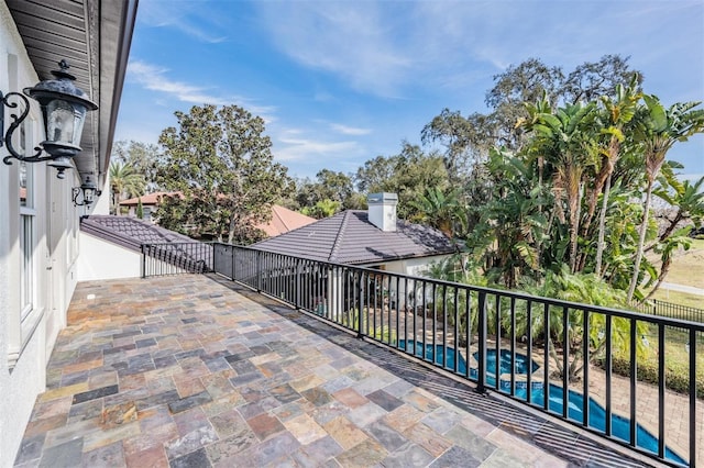 balcony with a patio