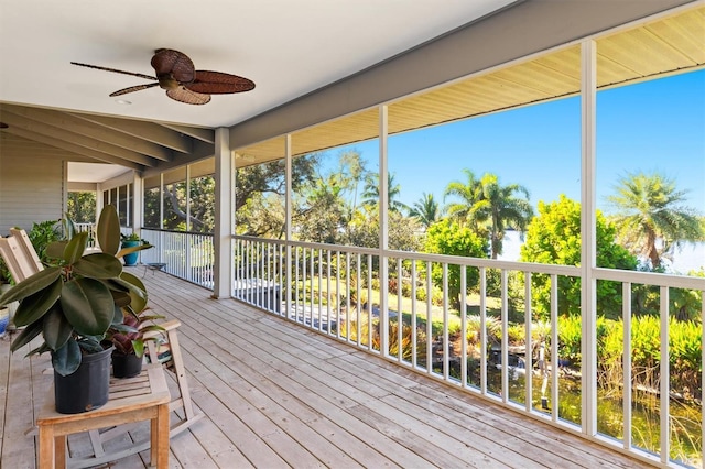 view of sunroom