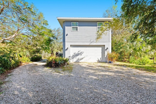 view of home's exterior featuring a garage