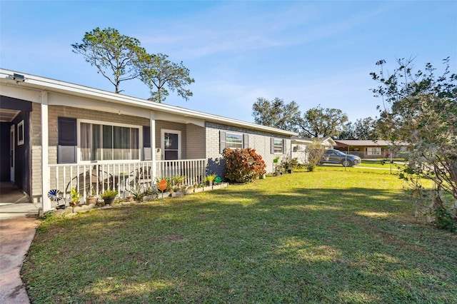 exterior space with a porch