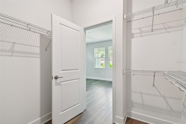 2735 36th Ave N, Saint Petersburg, FL 33713 - walk in closet featuring wood finished floors