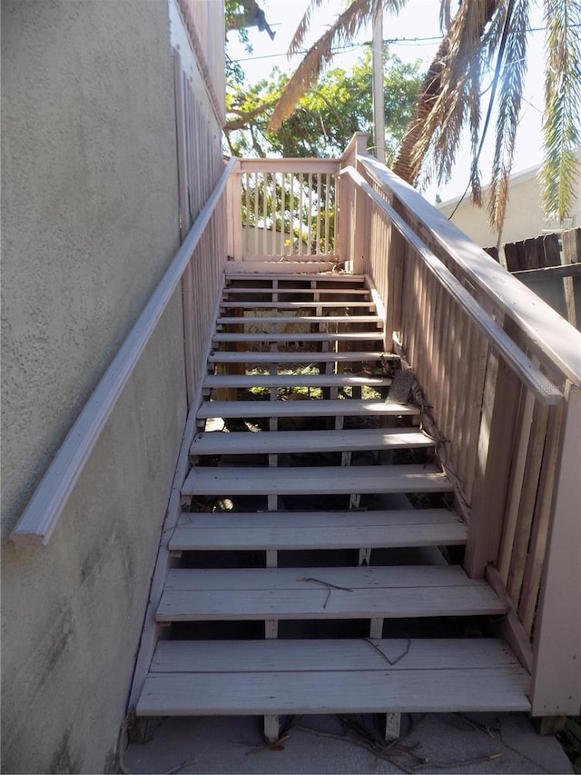 view of stairway