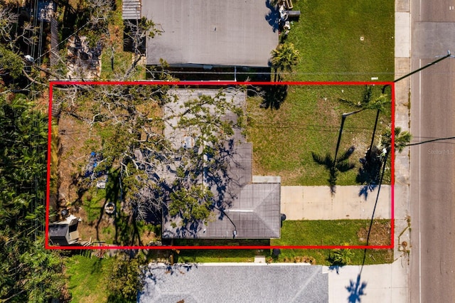 4211 Shore Acres Blvd NE, Saint Petersburg, FL 33703 - aerial view of property and surrounding area featuring property boundaries highlighted
