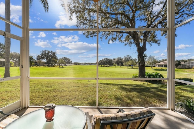 view of sunroom