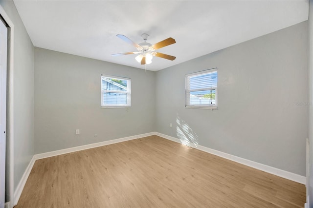 6598 26th St N, Saint Petersburg, FL 33702 - unfurnished room with ceiling fan and light hardwood / wood-style flooring