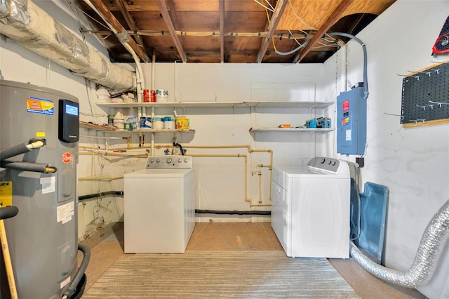 6598 26th St N, Saint Petersburg, FL 33702 - interior space with water heater, separate washer and dryer, and electric panel