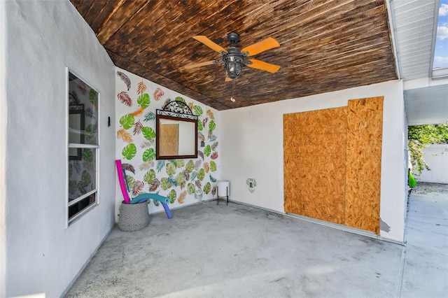 view of patio / terrace featuring ceiling fan