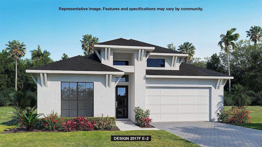 view of front of property featuring a front yard