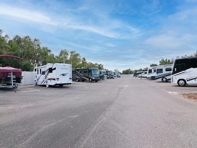 view of parking / parking lot