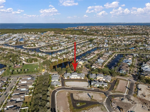 322 Ibisview Ln, Apollo Beach, FL 33572 - aerial view of property's location with nearby suburban area and a large body of water
