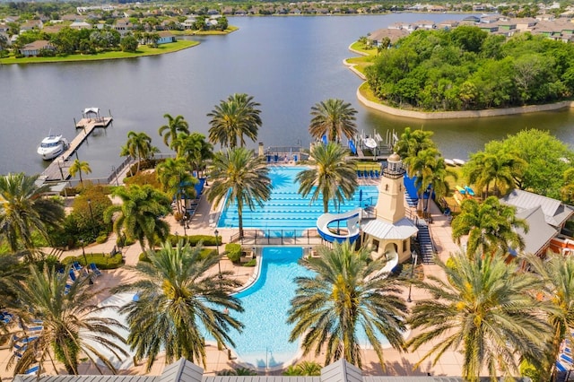 322 Ibisview Ln, Apollo Beach, FL 33572 - view of pool featuring a water view
