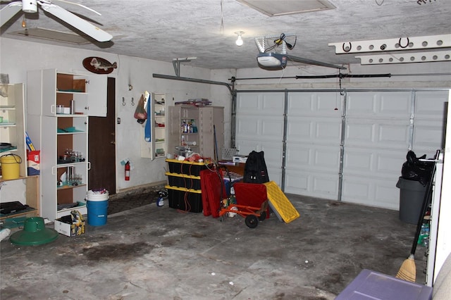 garage featuring a garage door opener