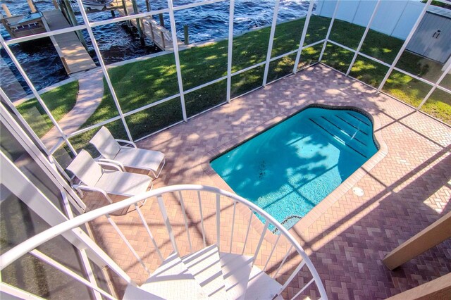 view of pool with a patio