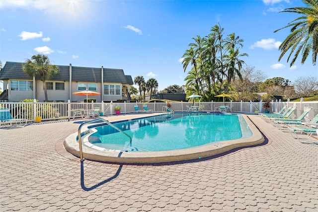 view of pool with a patio area