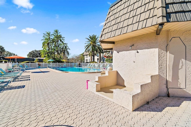 view of pool with a patio