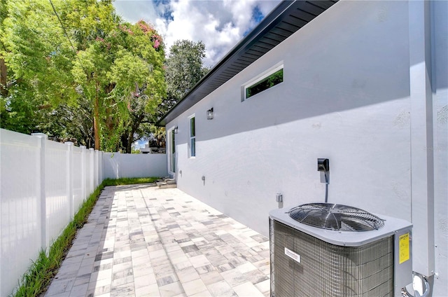 view of patio / terrace featuring central AC