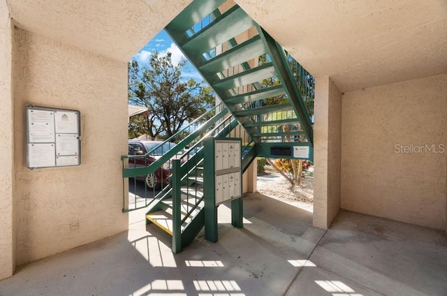 view of patio / terrace featuring mail boxes