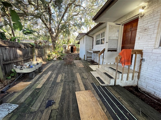 view of wooden terrace