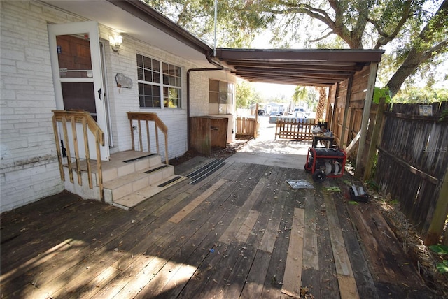 view of deck