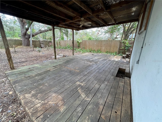 view of wooden terrace