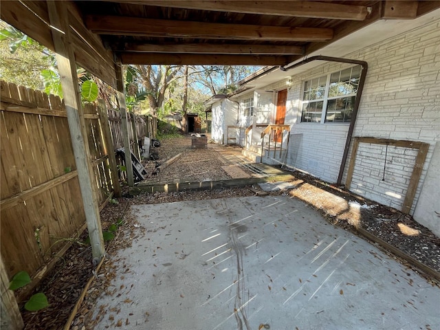 view of patio / terrace with fence