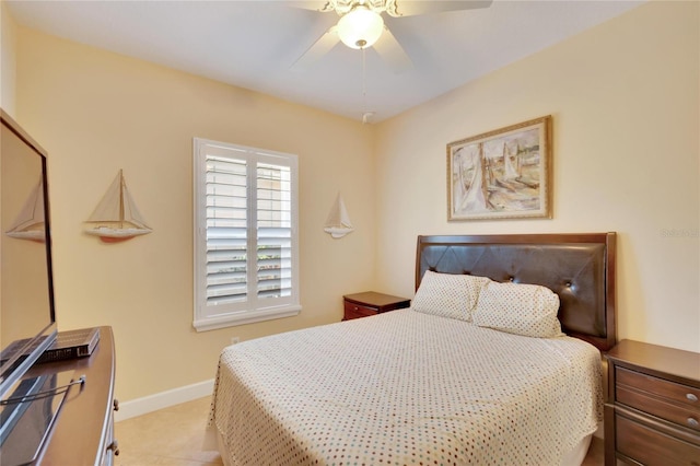 bedroom with ceiling fan