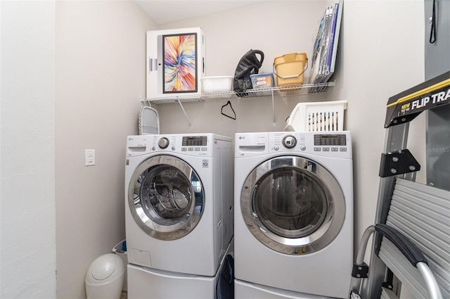 laundry area featuring separate washer and dryer