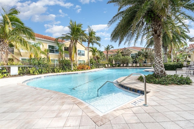 view of pool with a patio area