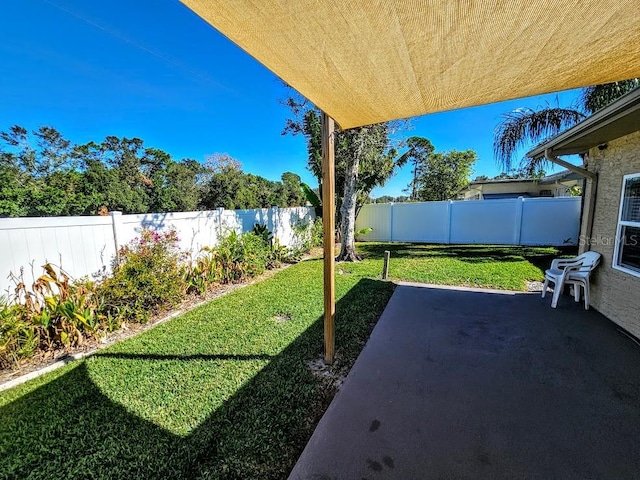 view of yard with a patio