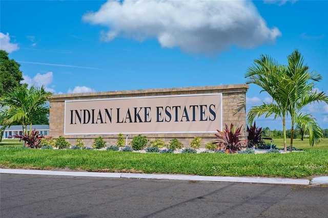 view of community sign