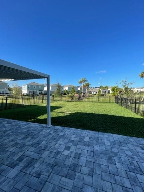 view of yard with a patio