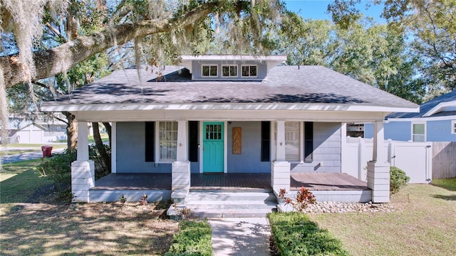 bungalow featuring a porch