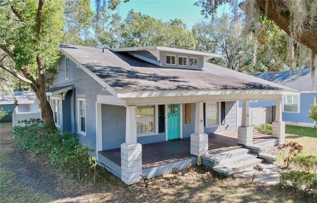 bungalow featuring a porch