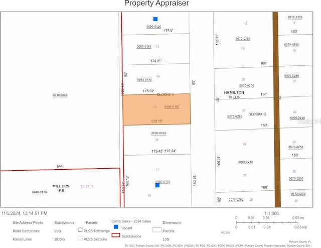 129 Peach Orchard Rd, Pomona Park FL, 32181 land for sale