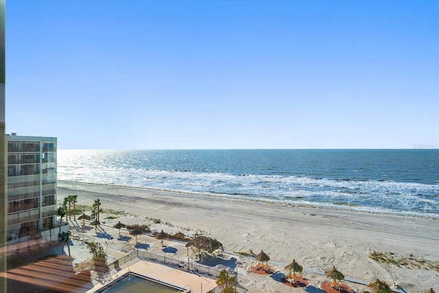 water view featuring a beach view