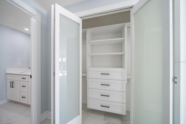 closet with a sink