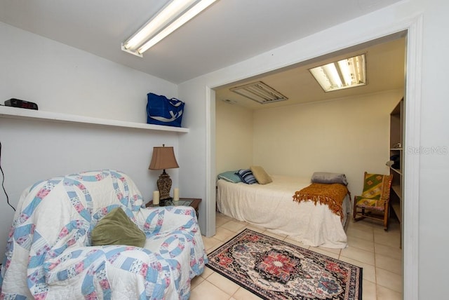 view of tiled bedroom