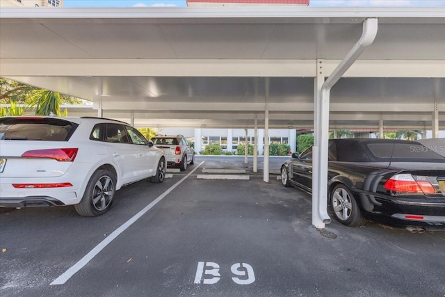 view of car parking with a carport