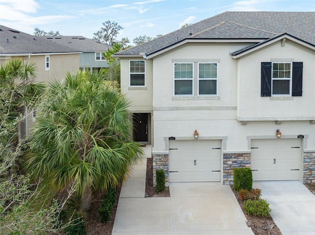 view of front of home featuring a garage