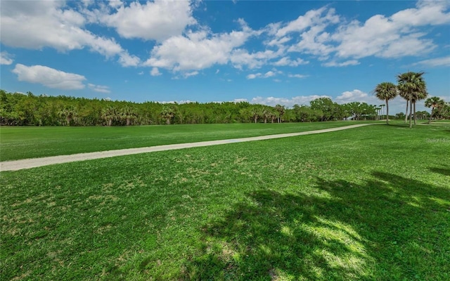 view of home's community featuring a lawn