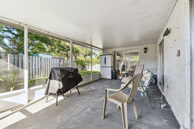 view of sunroom