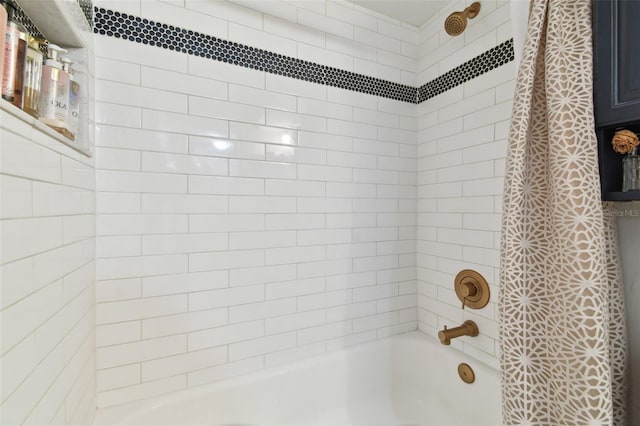 bathroom featuring shower / bath combination with curtain