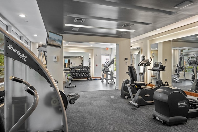 912 Channelside Dr Unit 2320, Tampa, FL 33602 - gym with healthy amount of natural light
